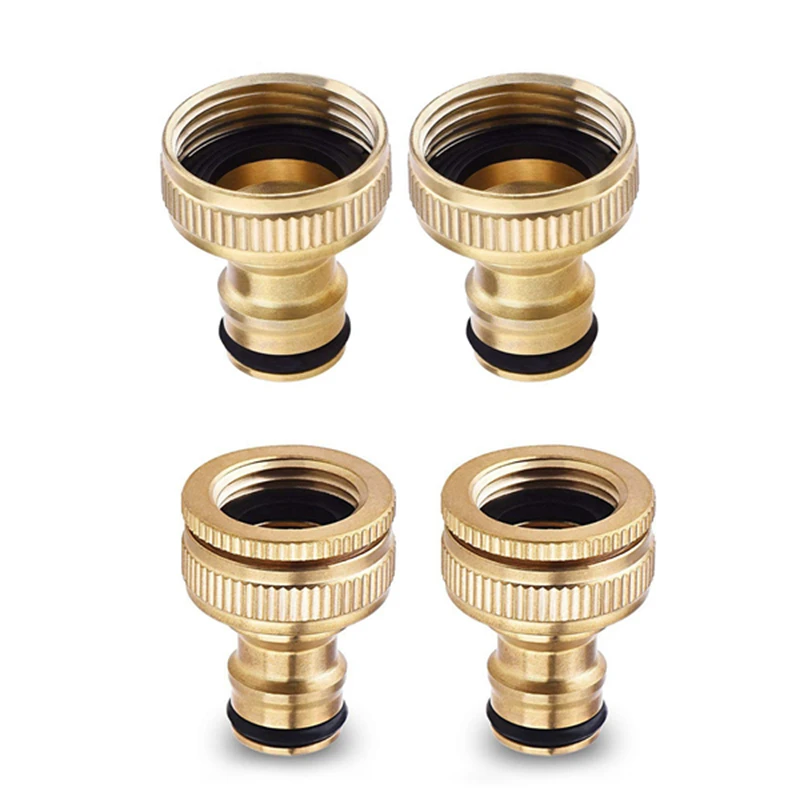 

2 упаковки, 3/4 дюйма, дюймовый для садового шланга Tap Connector, Brass & 2 Pack Brass Hosepipe Tap Connector 1/2 дюйма и 3/4 дюйма