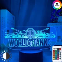 3d lamp led color changing touch sensor night light for kids child bedroom decor world of tanks game prize ideas usb table lamp