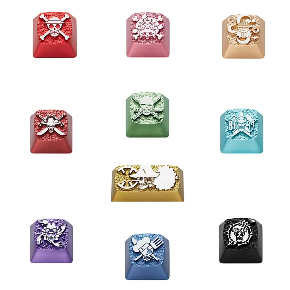 

Keycap ONE PIECE mechanical keyboard key cap personality design, ONE PIECE HOBBY theme key cap MX axis aluminum alloy keycaps