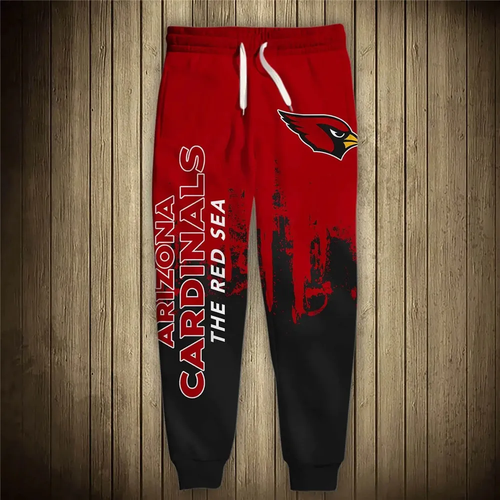 

2021 Personality graffiti red and black stitching splash ink paint red bird print 3D sweatpants