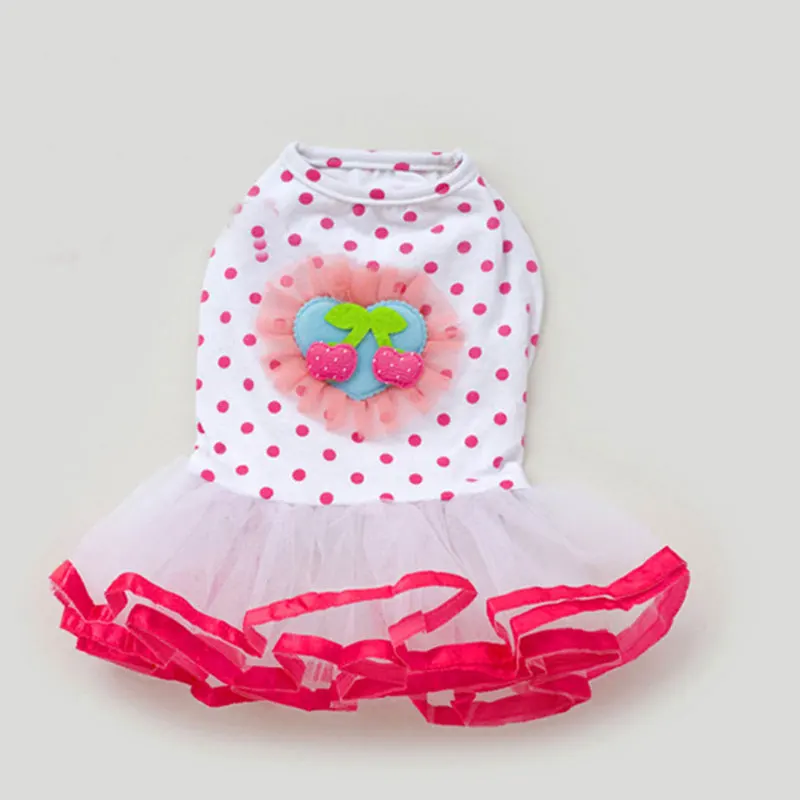 

Cherry Dog Clothes for Small Dogs Cats Puppy Skirt Puffy skirt Clothing for cats Cute Dogs clothing for chihuahua yorkies Dress