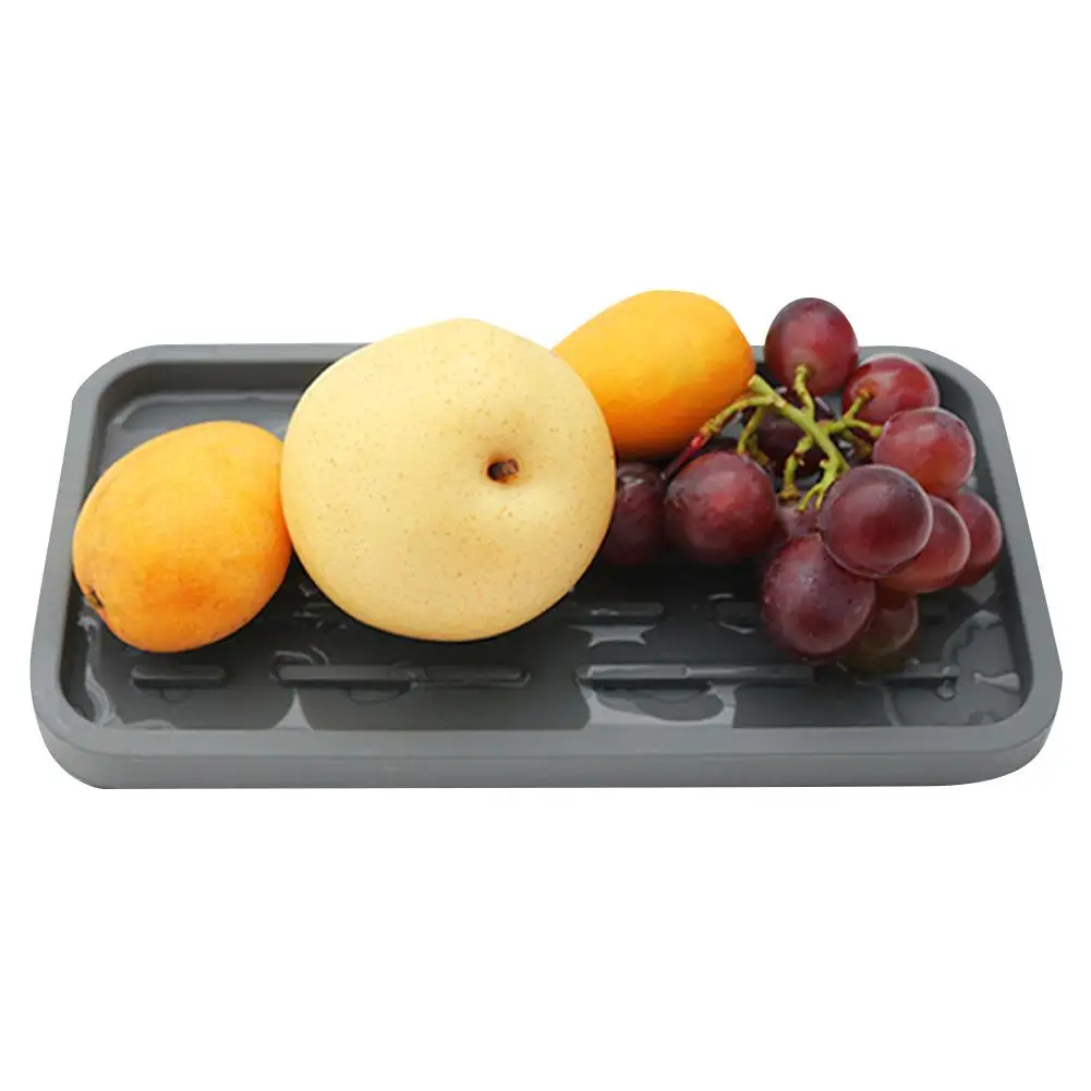 Food Grade Silicone Drain Pan Sponge Brush Soap Dispenser Scrubber Fruit Kitchen Sink Storage Tray Holder | Дом и сад