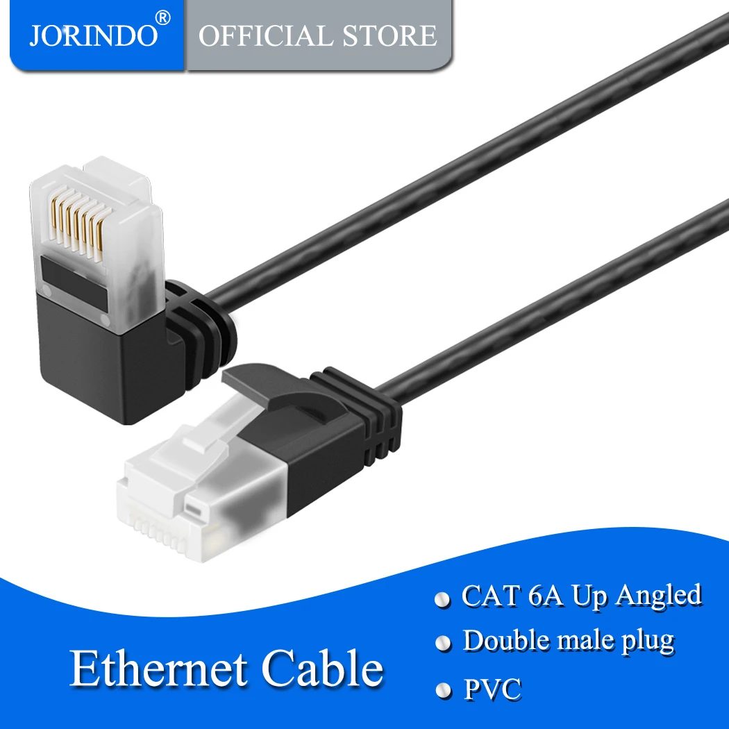 Ультратонкий кабель Ethernet Cat6a JORINDO Up Angle UTP сетевой патч-кабель Cat 6a (Категория 6)