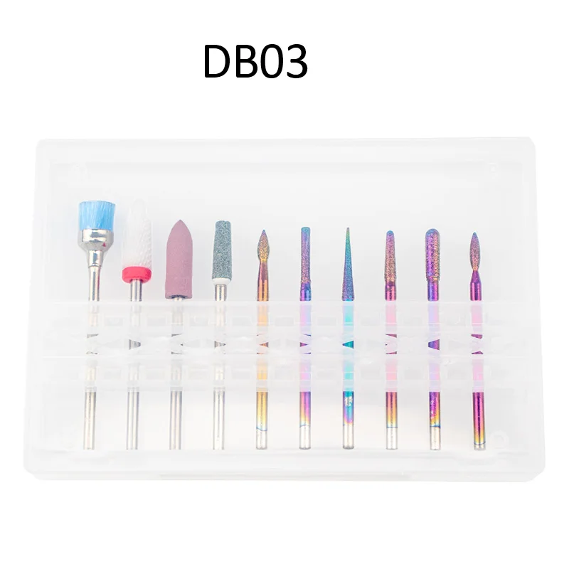 Набор фрез для маникюра набор из 10 твердосплавных насадок электрической