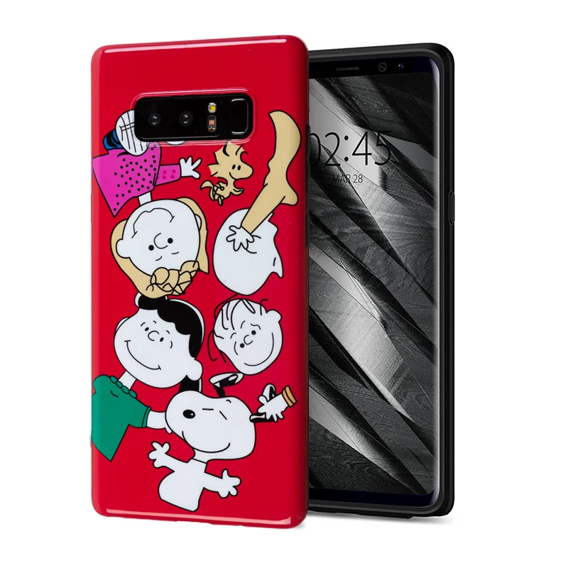 Роскошный фирменный глянцевый мягкий силиконовый чехол для Samsung Galaxy S9 Plus S8 Note 8 с