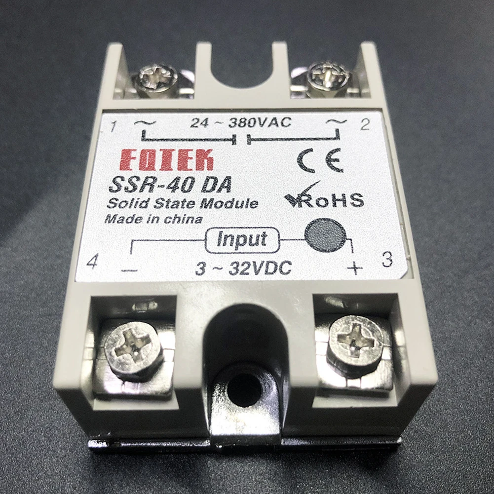 

Solid State Module Relay SSR-40DA SSR-25DA SSR-60DA Current 3-32V Input DC 24-380V AC Output