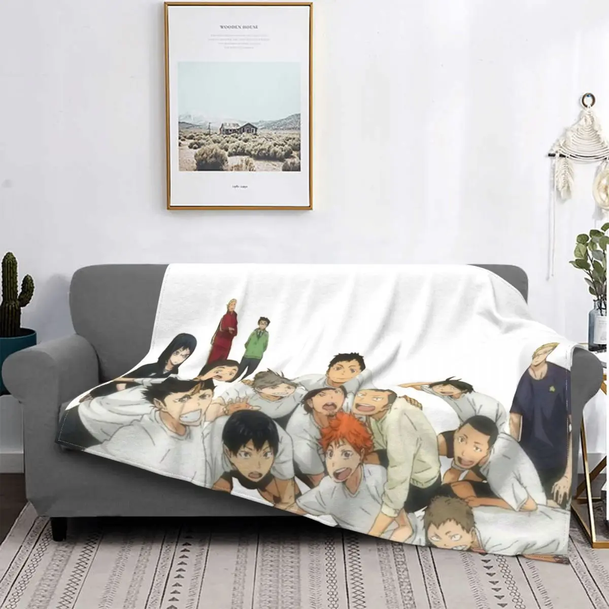 

Haikyuu Characters Blanket Bedspread Bed Plaid Blankets Sofa Cover Blanket Hoodie Blanket On The Bed