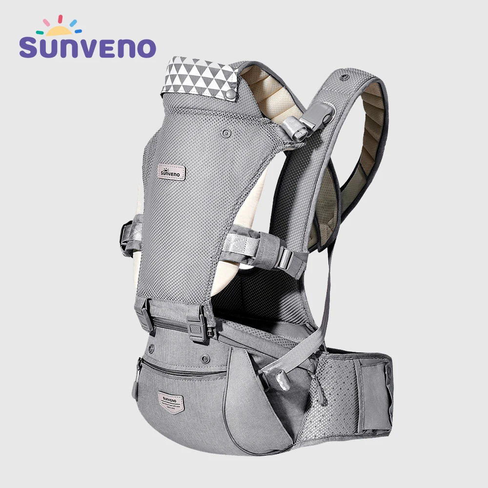 

Sunveno Baby Carrier Infant Hip seat Carrier Kangaroo Sling Front Facing Backpacks Breathable for Baby Travel Activity Gear