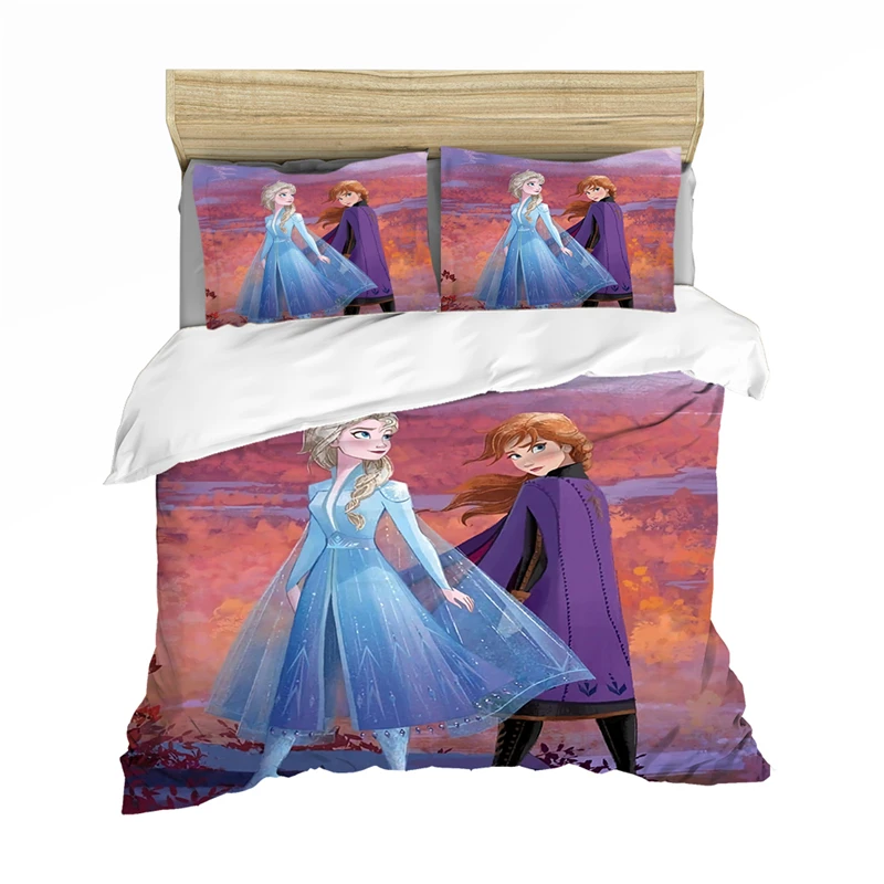 

Home Textile Disney Animation Anna Elsa Patterned Bedding Set Comfortable Duvet Quilt Cover Pillowcase Girls Bedroom Decor