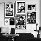 Черно-белая картина, Модные леопардовые плакаты, сексуальный постер, фотография, Canvans, современные картины на стену для декора гостиной