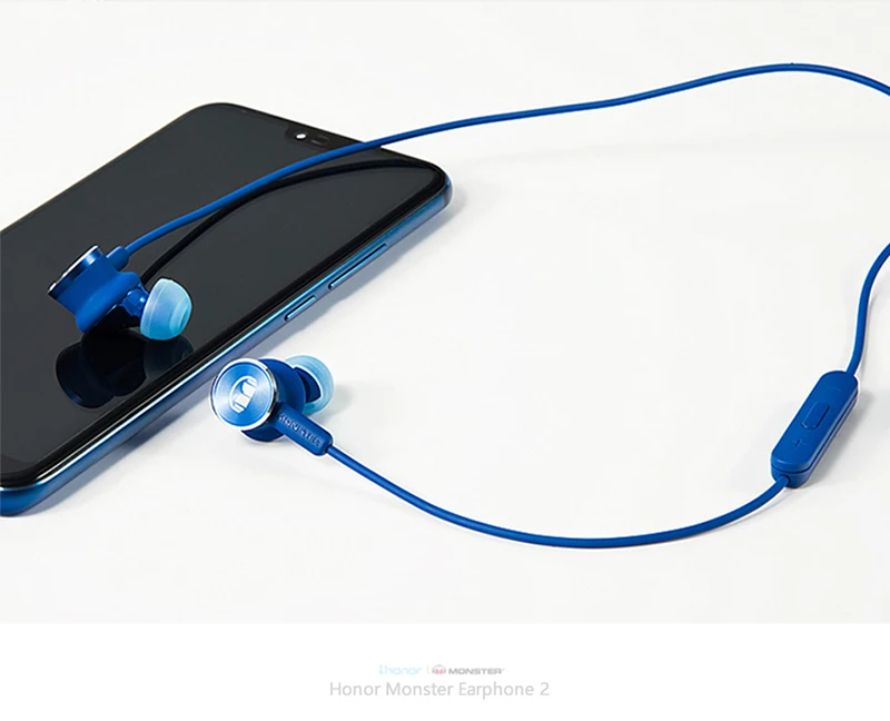 Оригинальные наушники huawei Honor Monster 2 AM17, 3,5 мм, наушники-вкладыши с микрофоном, чистый звук, наушники с проводным управлением, 1,1 м, гарнитура для Android 4,7