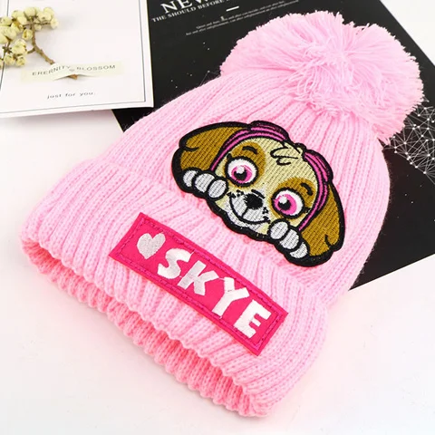 Anime Paw Knitted Hat Patroled Puppy Dog Embroidery Hip Hop Winter Cap Keep Warm Christmas Gift For 3 To 6 Years Baby Girls Boys | Игрушки и