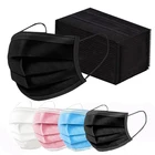 Маска для лица одноразовая трехслойная с фильтром, 50100200 шт.