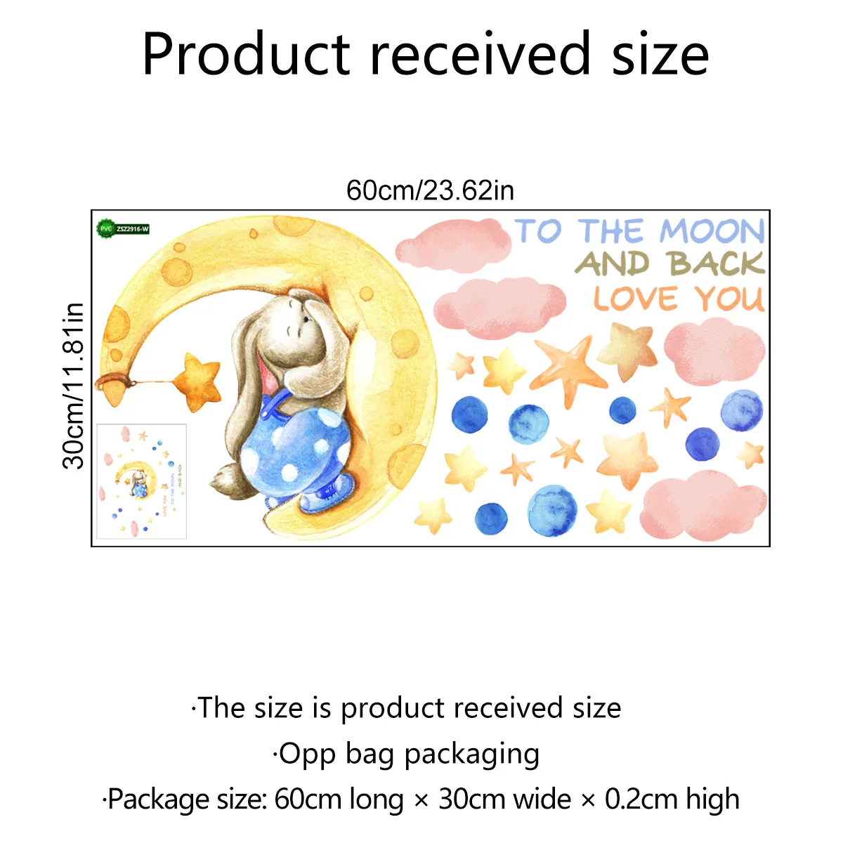 

Cartoon Moon Cloud Star English Wall Sticker Living Room Bedroom Kindergarten DIY Creative Home Decoration Wall Sticker