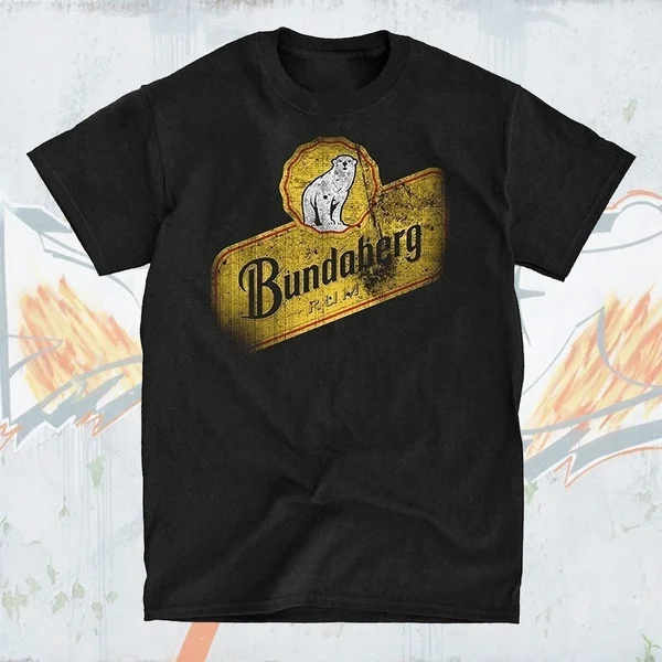 Новинка 2020 Мужская футболка черного цвета с надписью Bundaberg Rum|Мужские футболки| |