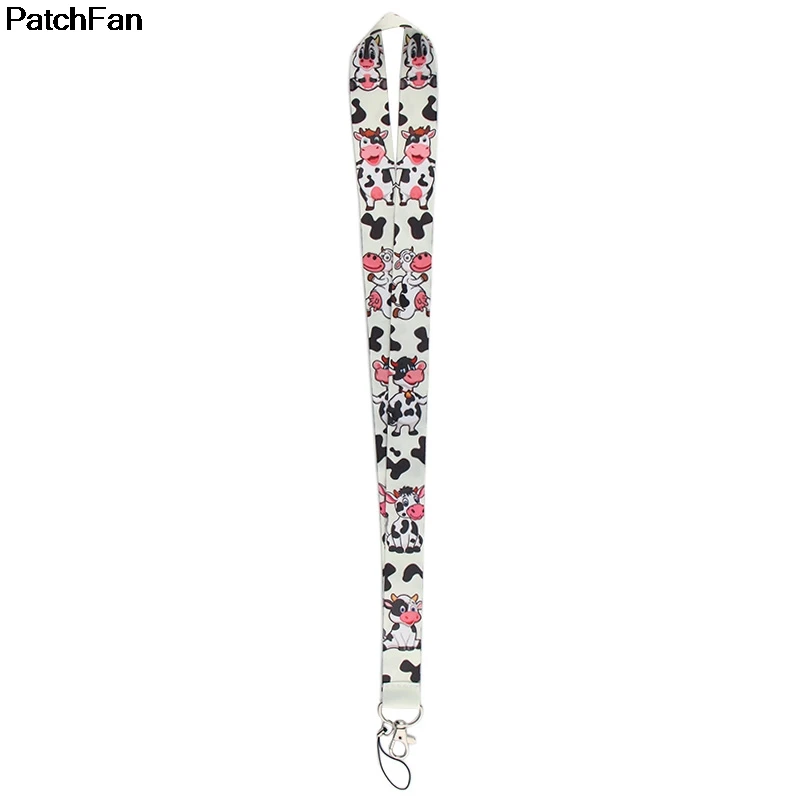 Шнурок для ключей A2412 с мультяшными животными коровьими ключами ремешок шеи