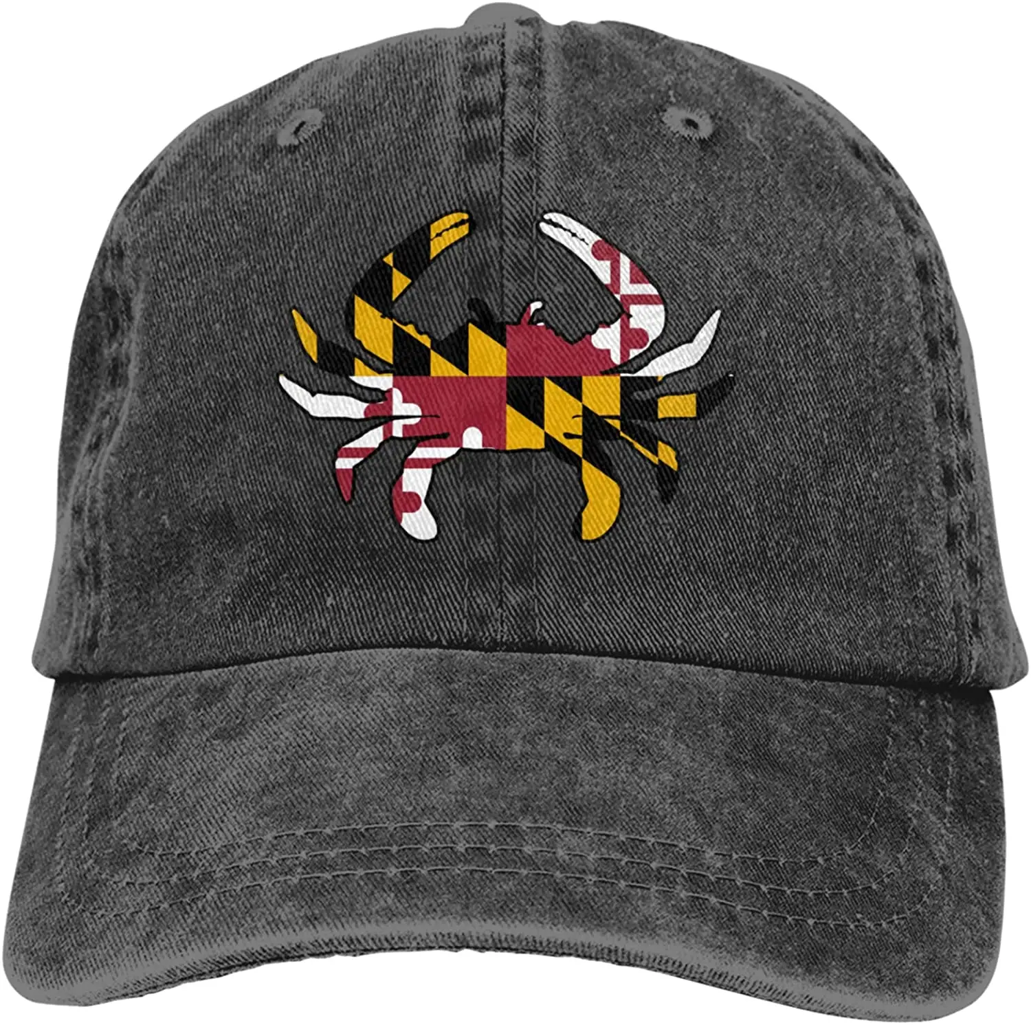 

Maryland Chesapeake Bay Blue Crabs Outdoor Men's Baseball Cap Sports and Leisure Adjustable Cowboy Hat Performance Cap Black