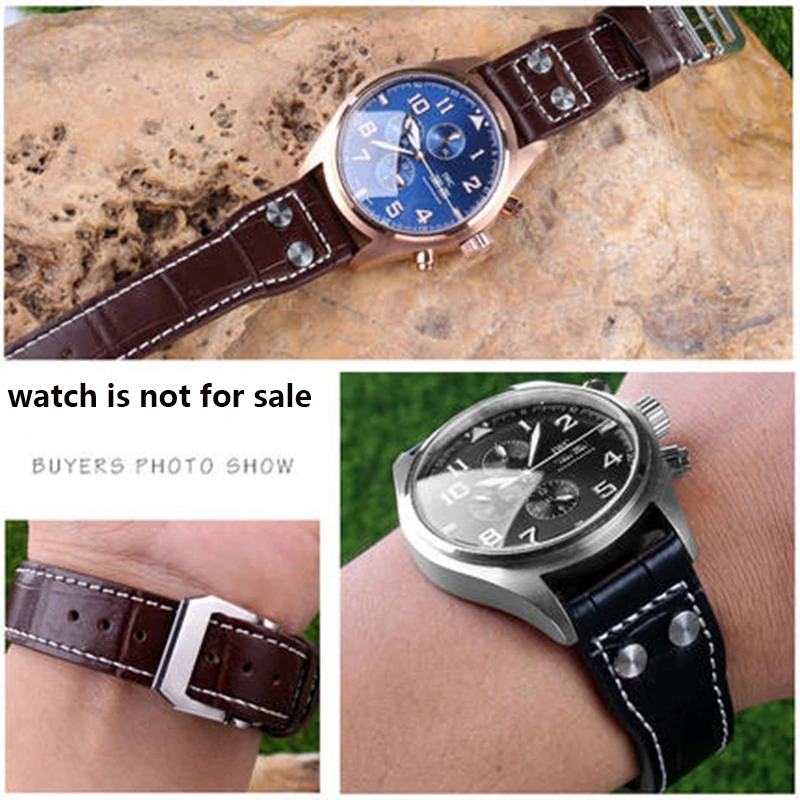 Ремешок для часов из натуральной кожи ремешок с хронографом 22 мм|Ремешки часов| |