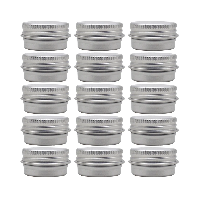 

30pcs 5ml 10ml 15ml Tin Box Refillable Containers Aluminum Cosmetic Small Tins Storage Jars Empty Screw Top Sample Containers