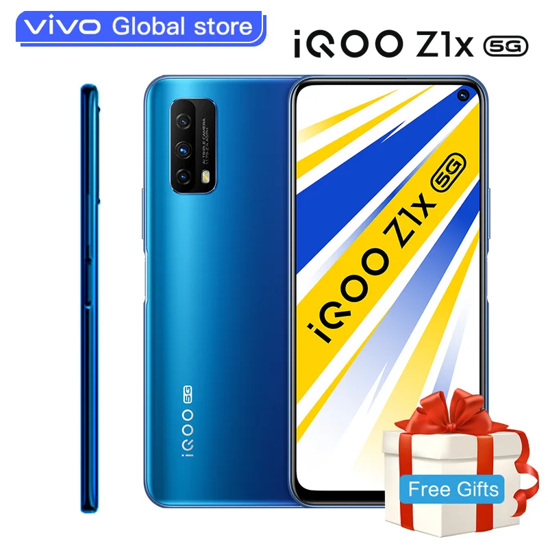 Смартфон vivo iQOO Z1x 8 ГБ 256 5G Snapdragon 76 Celular 5000 мАч 33 Вт 120 Гц частота обновления 48.0MP Android