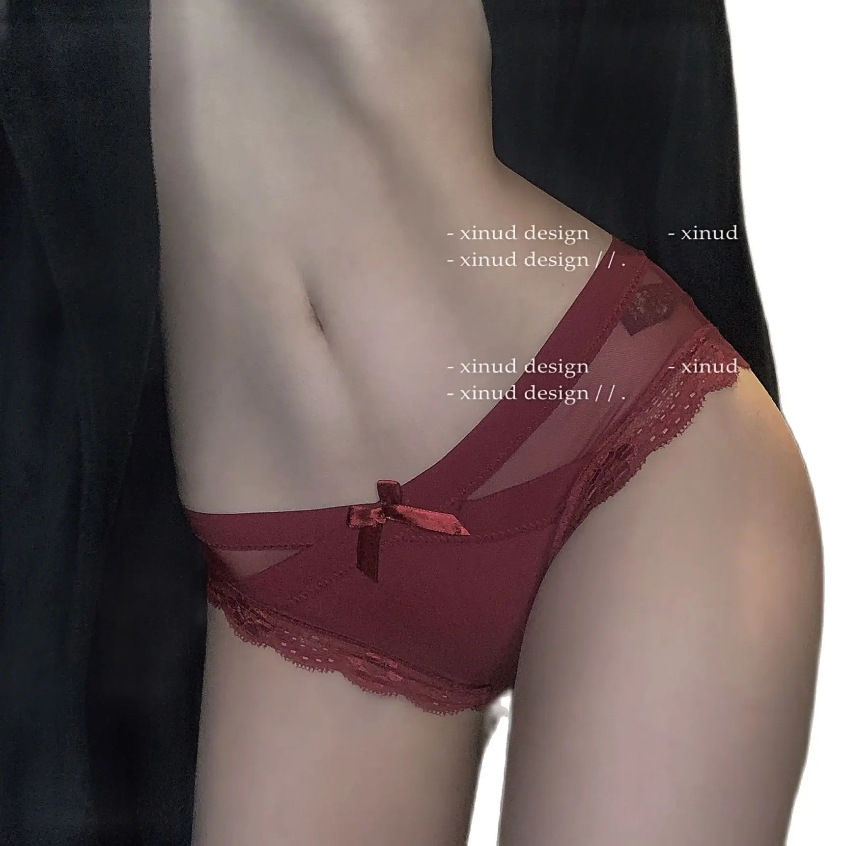 

1 шт., женские Кружевные Прозрачные Трусики с высокой посадкой