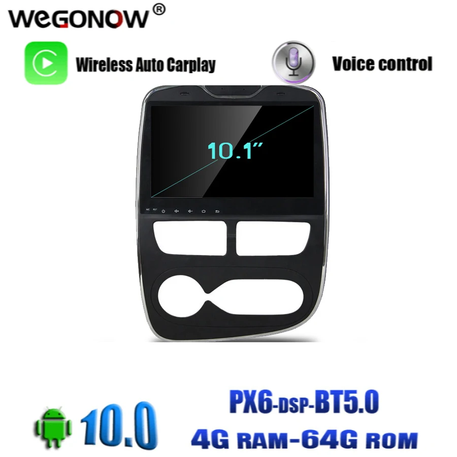 PX6 DSP Android 10 0 для Renault Clio 2013 2017 4 Гб ОЗУ 8 ядер 64 ПЗУ автомобильный DVD плеер GPS карта RDS