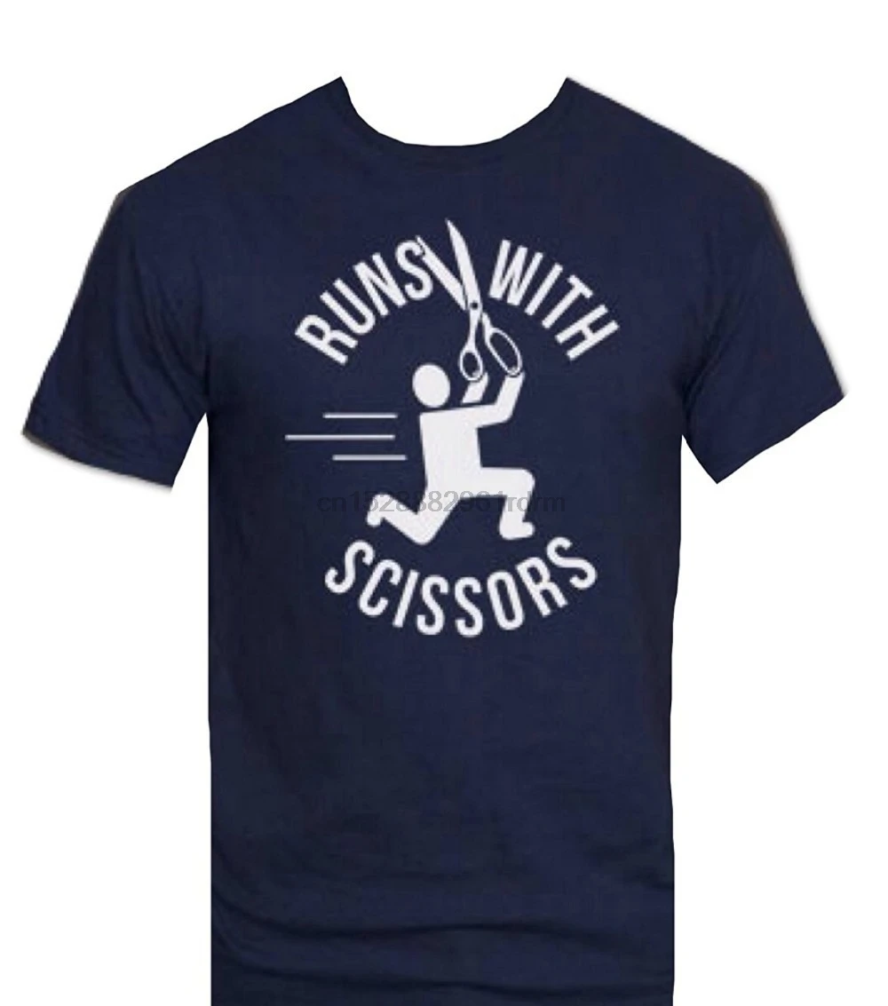 Лето 2018 Новый работает при помощи ножниц Футболка смешные юмористические