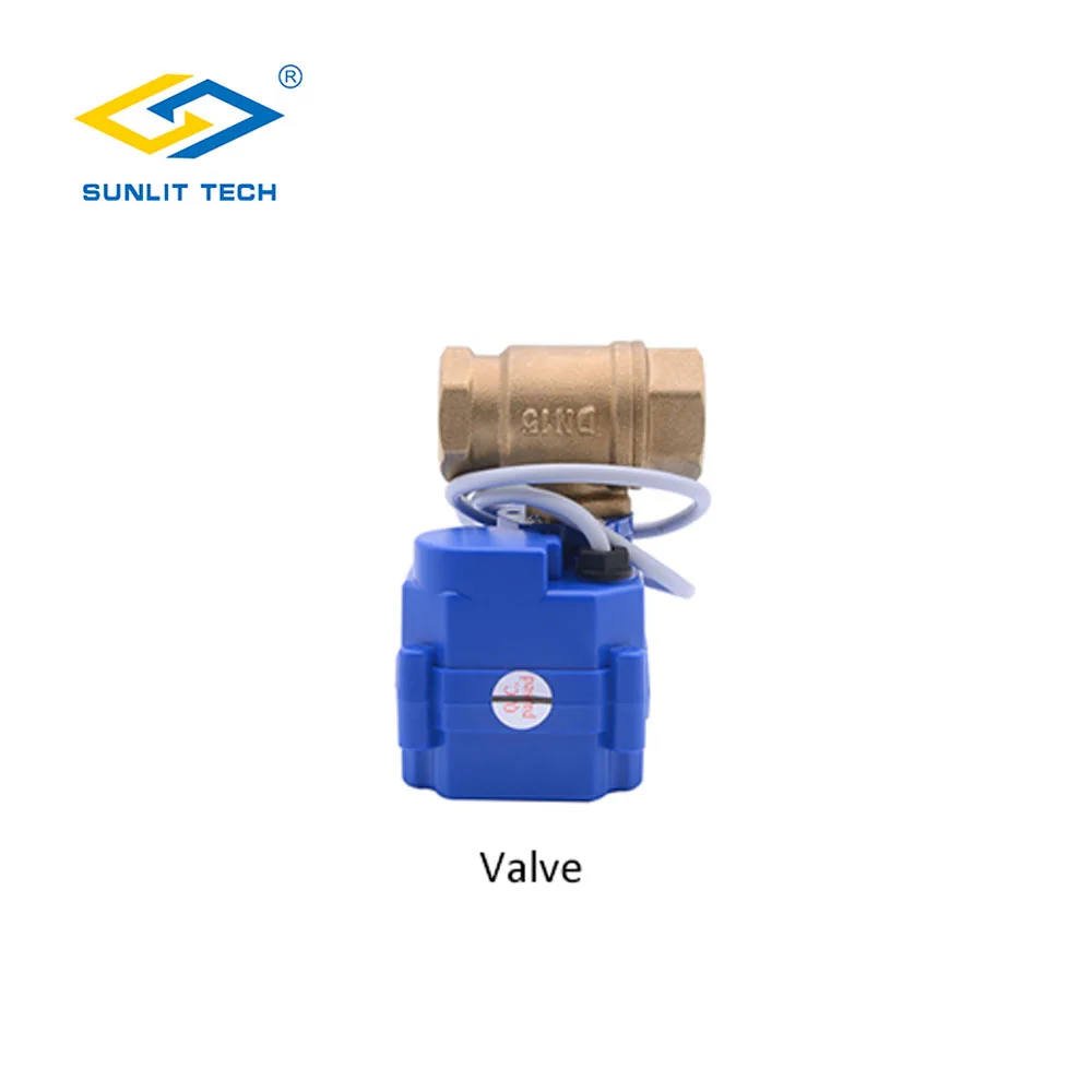 

1/2"(DN15) 3/4"(DN20) 1"(DN25) DC12V BSP NPT Brass Motorized Ball Valve for WLD-808 Water Leak Detection Alarm