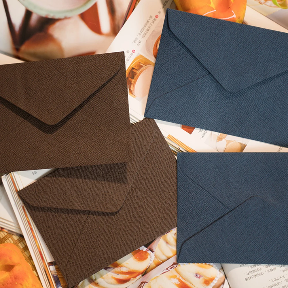 Бумажные конверты в стиле ретро с конопляной текстурой 20 шт./упак.|Бумажные