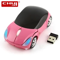 mini wireless mouse 3d cute cartoon pink office mouse led 1600dpi optical usb car mause portable office mice for laptop pc kid