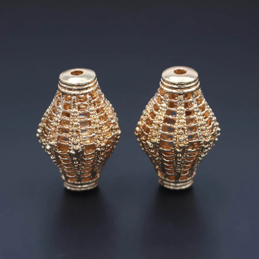 Полые металлические бусины-разделители 10 шт. золотые бусины Дубая фурнитура