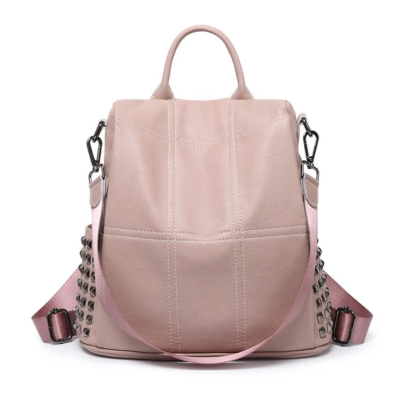 

Новинка 2020, модный школьный рюкзак YOUSE с большими заклепками, кожаный рюкзак, Лидер продаж