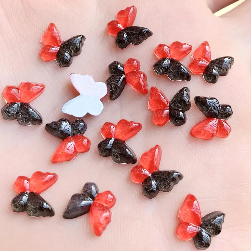 DIY 80 шт. 10 мм красочная бабочка стразы аппликация с камнями и кристаллы кабошон