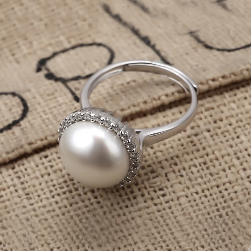 100% натуральный жемчуг регулирующее кольцо 925 пробы серебряные ювелирные изделия