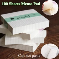 100 sheets simple style daily collection grid memo pad paper sticky notes planner sticker notepads office school supplies new