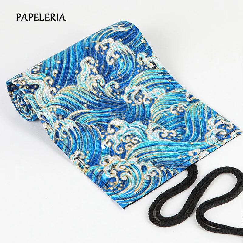 Милые школьные рулон Карандаш Чехол для девочек и мальчиков мило холст