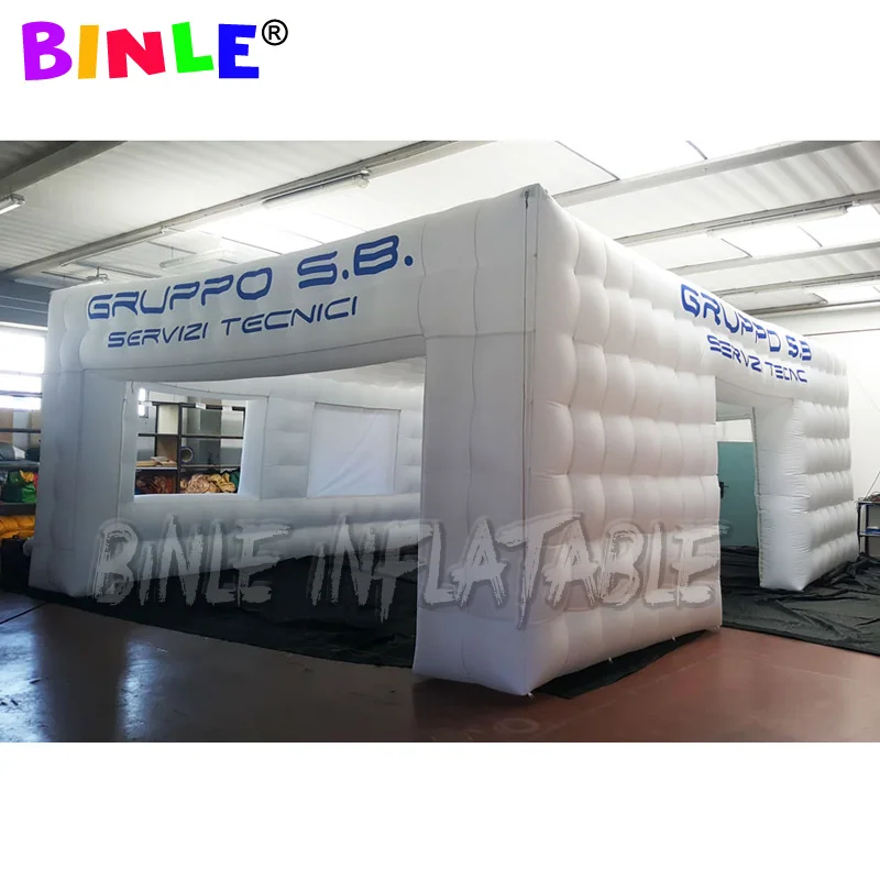 Preise 10x 7x 3,5 MH Weißes Quadrat Riesigen Aufblasbaren Würfel Zelt, Platz Ausstellung Cube Festzelt Mit Türen Und Windows Für Event Party