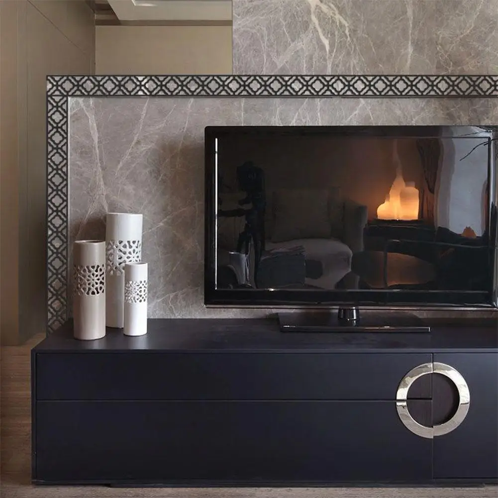 Акриловая зеркальная самоклеящаяся полоса на талию настенный стикер сделай сам