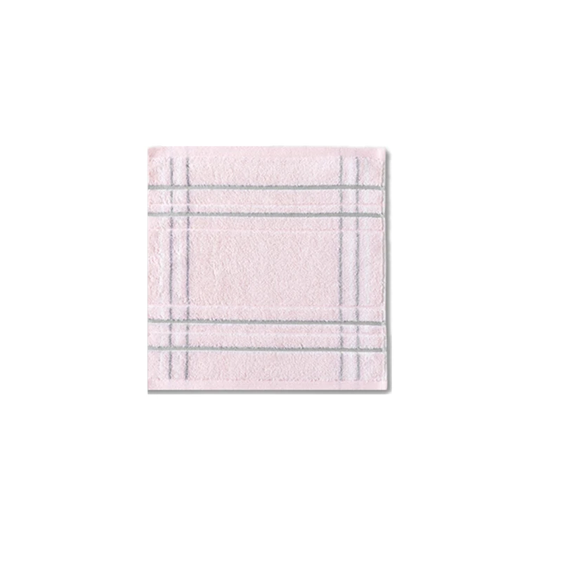 Light Pink 34x34 см, хлопок, полотенце для волос, простое Полосатое впитывающее полотенце для дома, ванной комнаты, маленькое квадратное детское полотенце для лица - Цвет: Light Pink