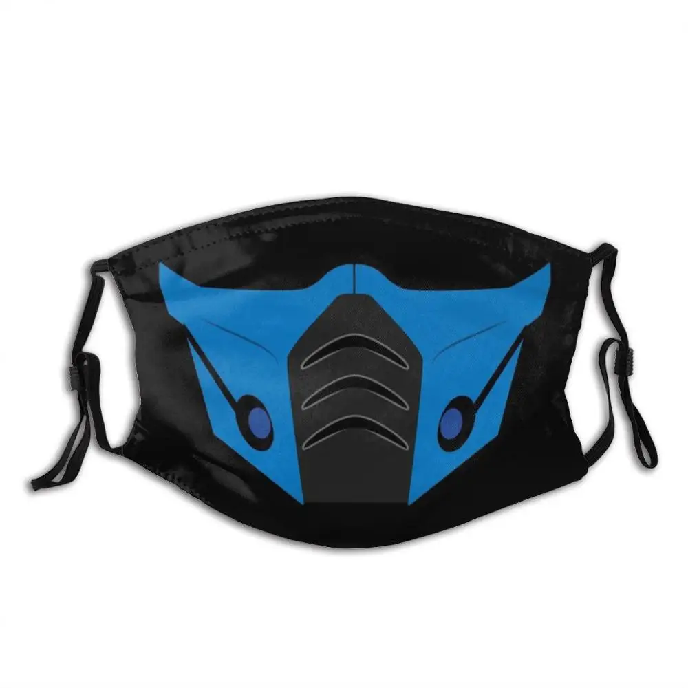 

Маска для лица Sub Zero, модные маски, зеленая, бирюзовая маска для лица, ткань, маска для лица Stay Home Mortal Kombat