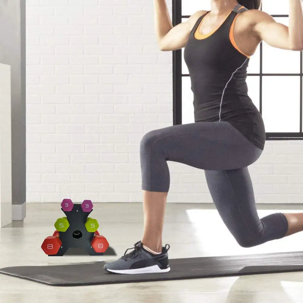 Многофункциональная стойка для гантелей 3 слойный компактный прочный держатель