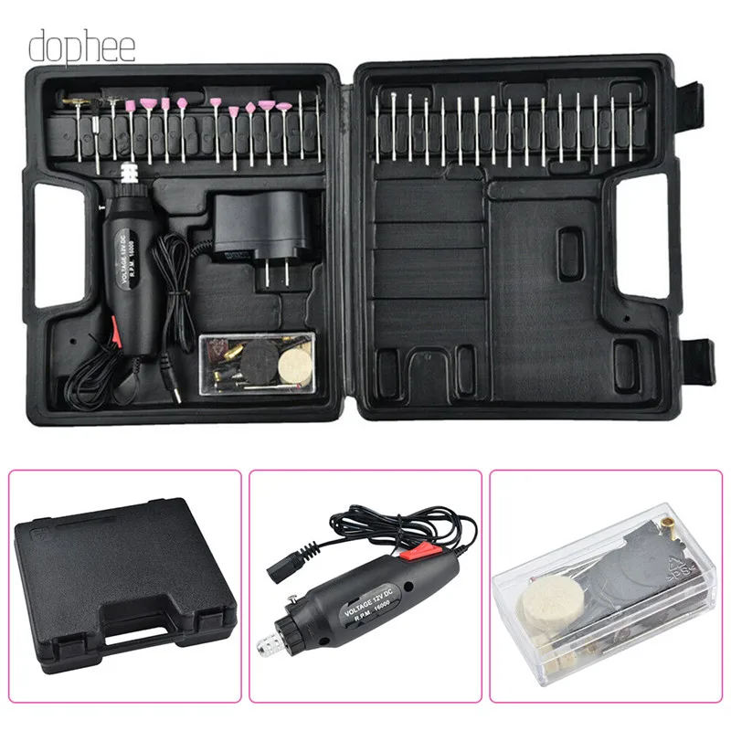 Dophee 60 шт./компл. Мини электрическая шлифовальная машина вращающиеся инструменты