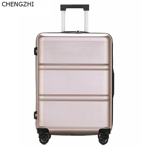 gold CHENGZHI 2" 24 дюймов модный ABS PC чемодан на колёсиках spinner студенческий пароль чехол для костюма бизнес пансион чехол на колесиках - Цвет: gold