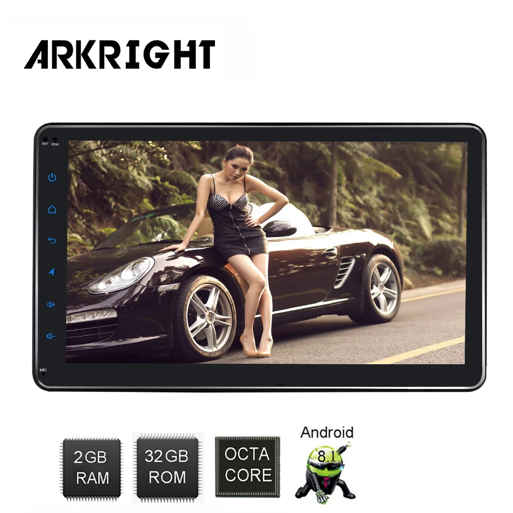 ARKRIGHT 2 + 32 ГБ 10 1 '✝in Android автомобильное радио Восьмиядерный Универсальный