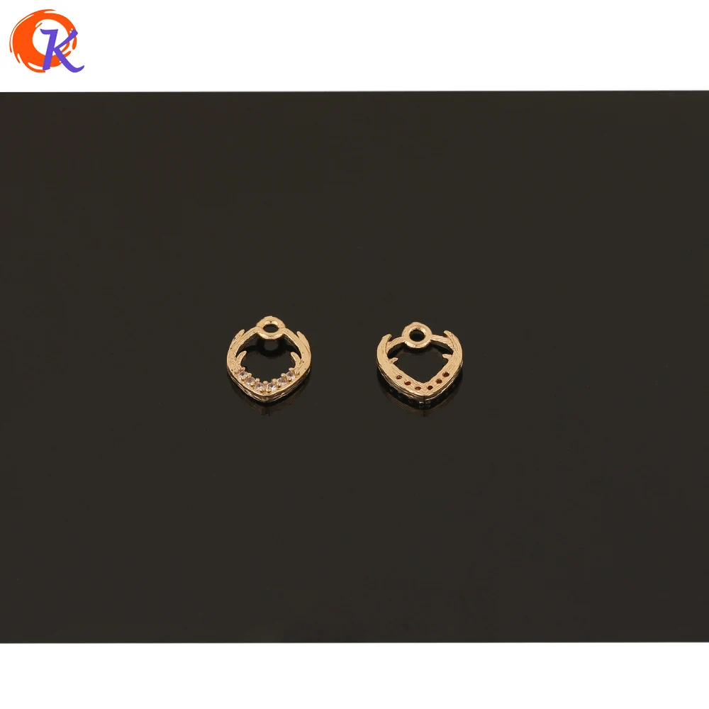

Cordial Design 100Pcs 9*11MM Jewelry Accessories/CZ Charms/Hand Made/Drop Shape/DIY Making/Connectors/Pendant/Earring Findings