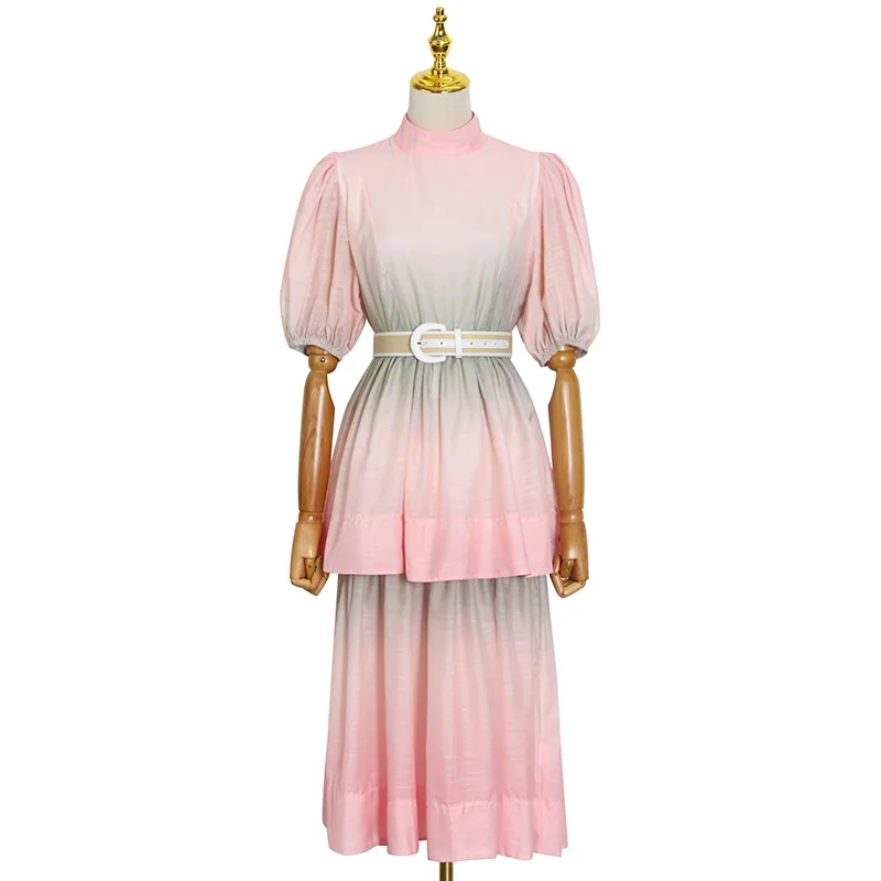 

Big-name summer satin printing and dyeing 3D printing ladies pleated dress 2021New ladies fashion high-quality tutu skirt bra XL