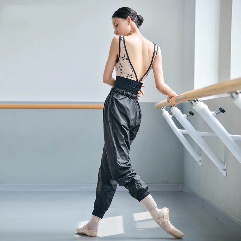 

2020 Embroidered Ballet Dance Costume Women Adult Suspender One-Piece Gymnastic Clothes Fairy Bodyuit Tutu Practice Dancewear