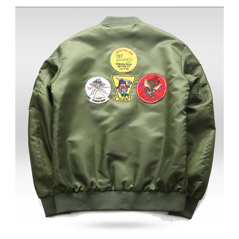 Модная мужская куртка пилота с нашивкой 4XL в военном стиле пилот бомбер chaquetas hombre