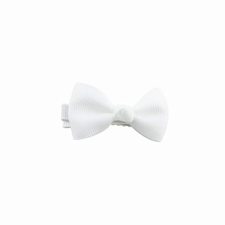 a09 White 1,77 дюймов, цветная Изысканная заколка для волос для маленьких девочек, банты, ленточные заколки, заколки для волос, головные уборы для детей, партия ZYAA1725 - Цвет: a09 White