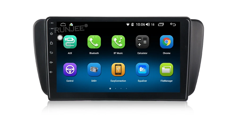 RUNJEE Android 9 9853 4 Гб 64 ГБ Автомобильный Радио мультимедийный плеер для Seat Ibiza 6j 2009 2010 2012 2013 2.5D экран gps видео